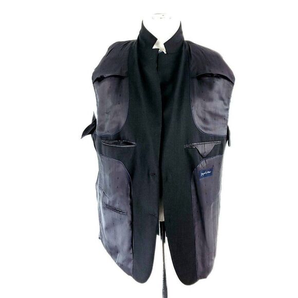 Joseph Feiss Wool 2 Button Suit Jacket 42R Gray Twill Blazer Tagged 46R Has Been - Picture 9 of 10